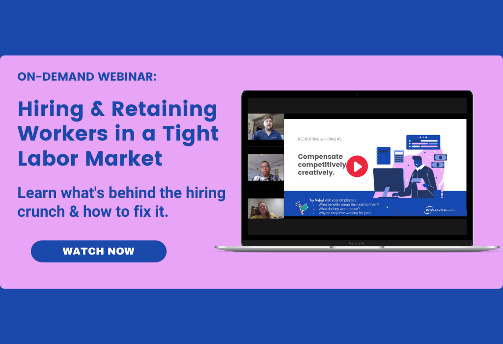 Hiring Retaining Workers in a Tight Labor Market Webinar