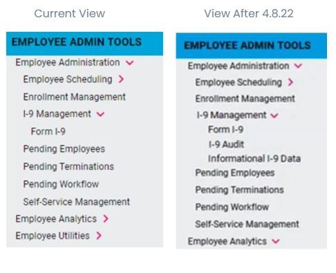 Employee Admin Tool List