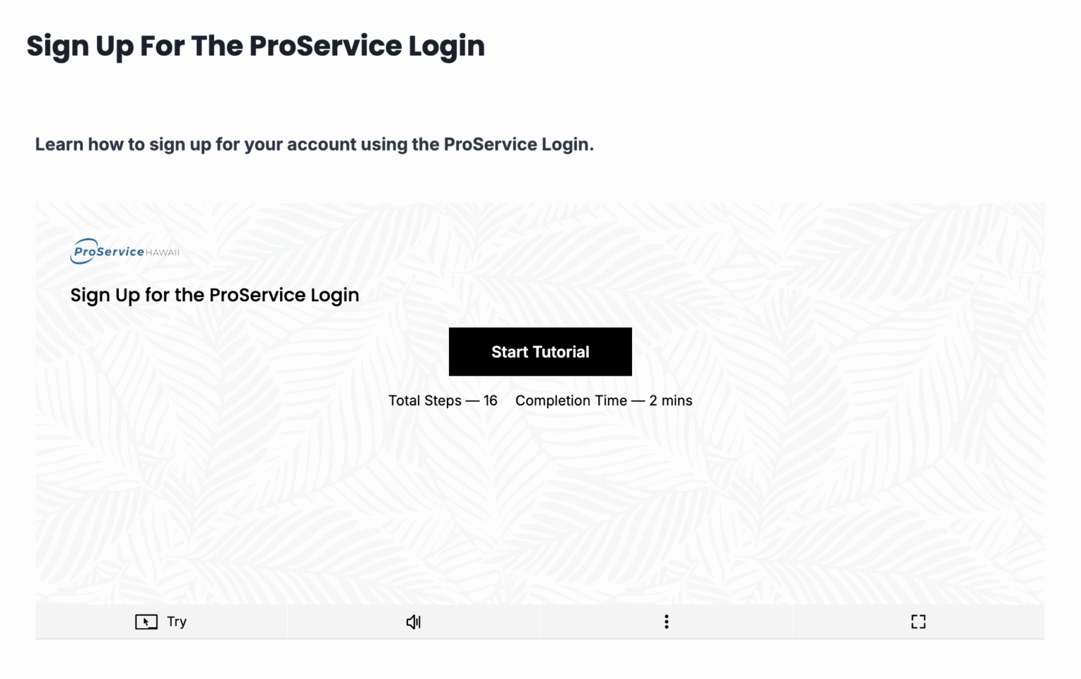 Sign Up for Your ProService Login