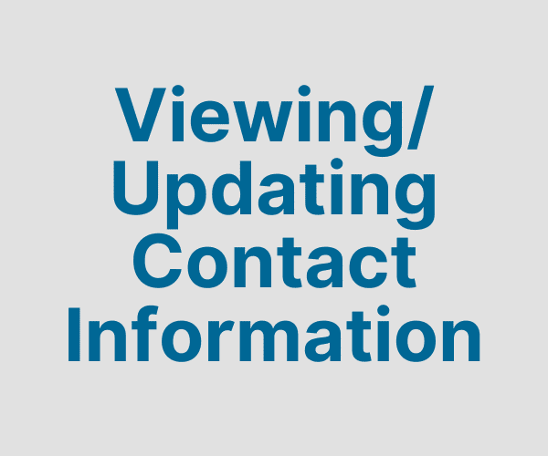 Viewing/Updating Contact Information