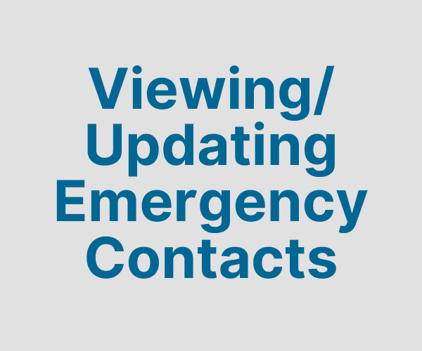 Viewing/Updating Emergency Contacts
