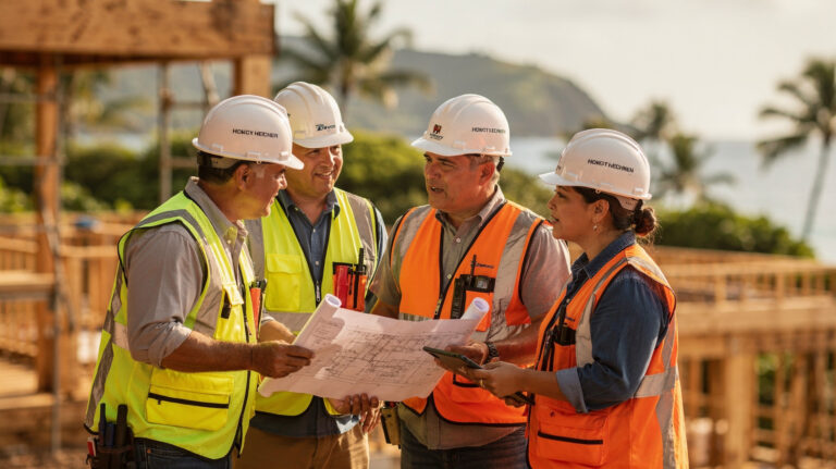 Construction Payroll Services in Hawaii: What Employers Should Know — Hawaii construction trades workers on a jobsite