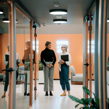 Confident women in business environment